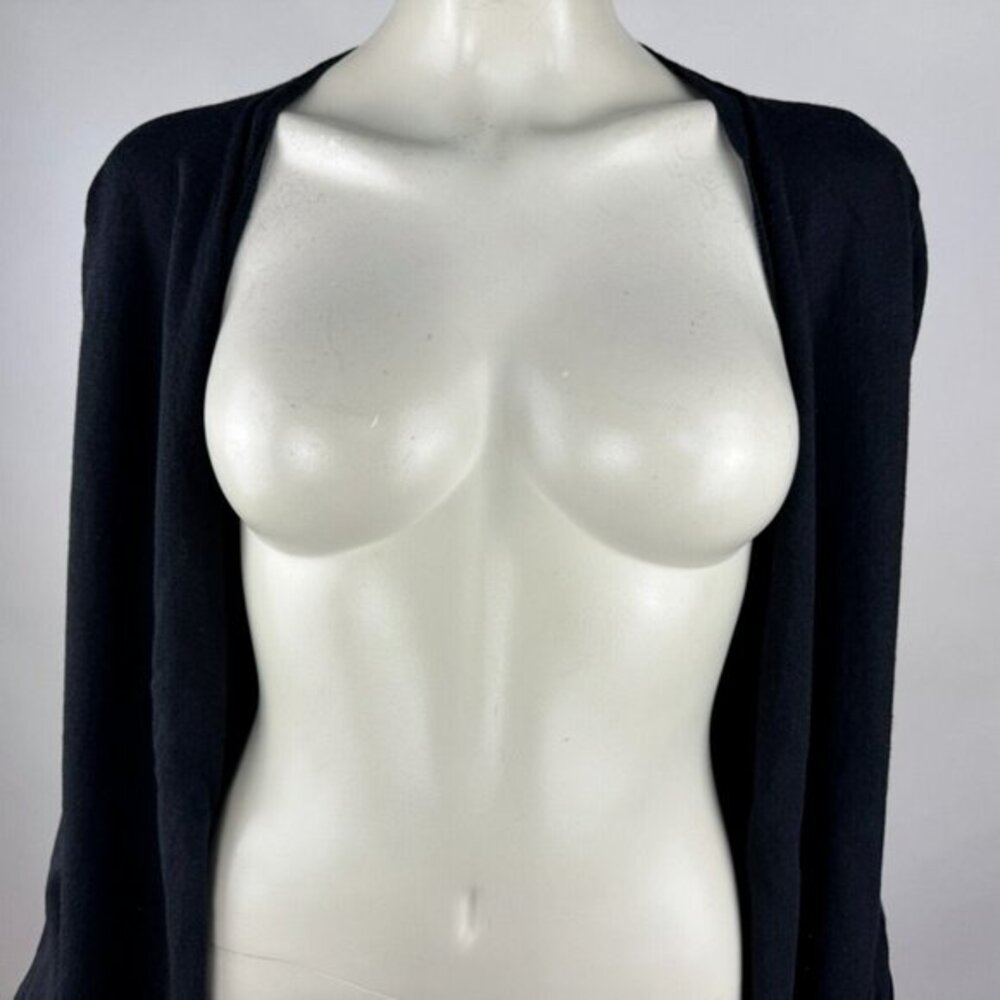 Eileen Fisher Wool Open Front‎ Cardigan Women L EUC Lightweight Stretch Sweater - Picture 6 of 11